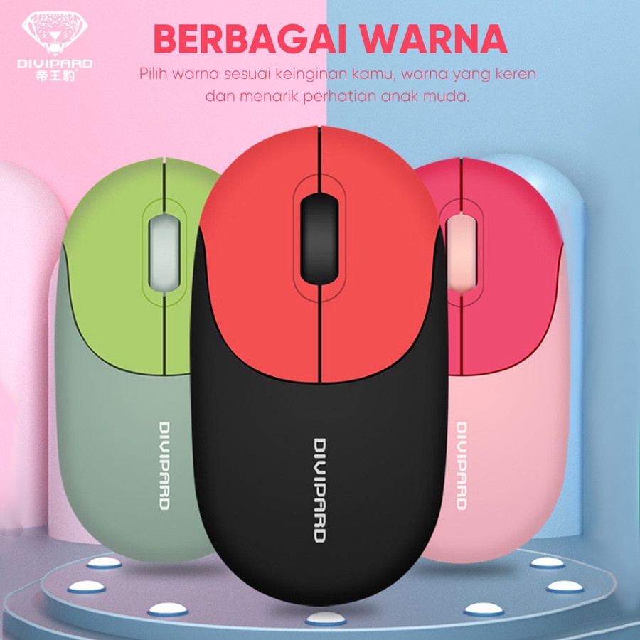Bộ phím chuột không dây Wireless Divipard KM510 nút tròn 87 Key - tích hợp 12 phím multimedia  Nhất Tín Computer