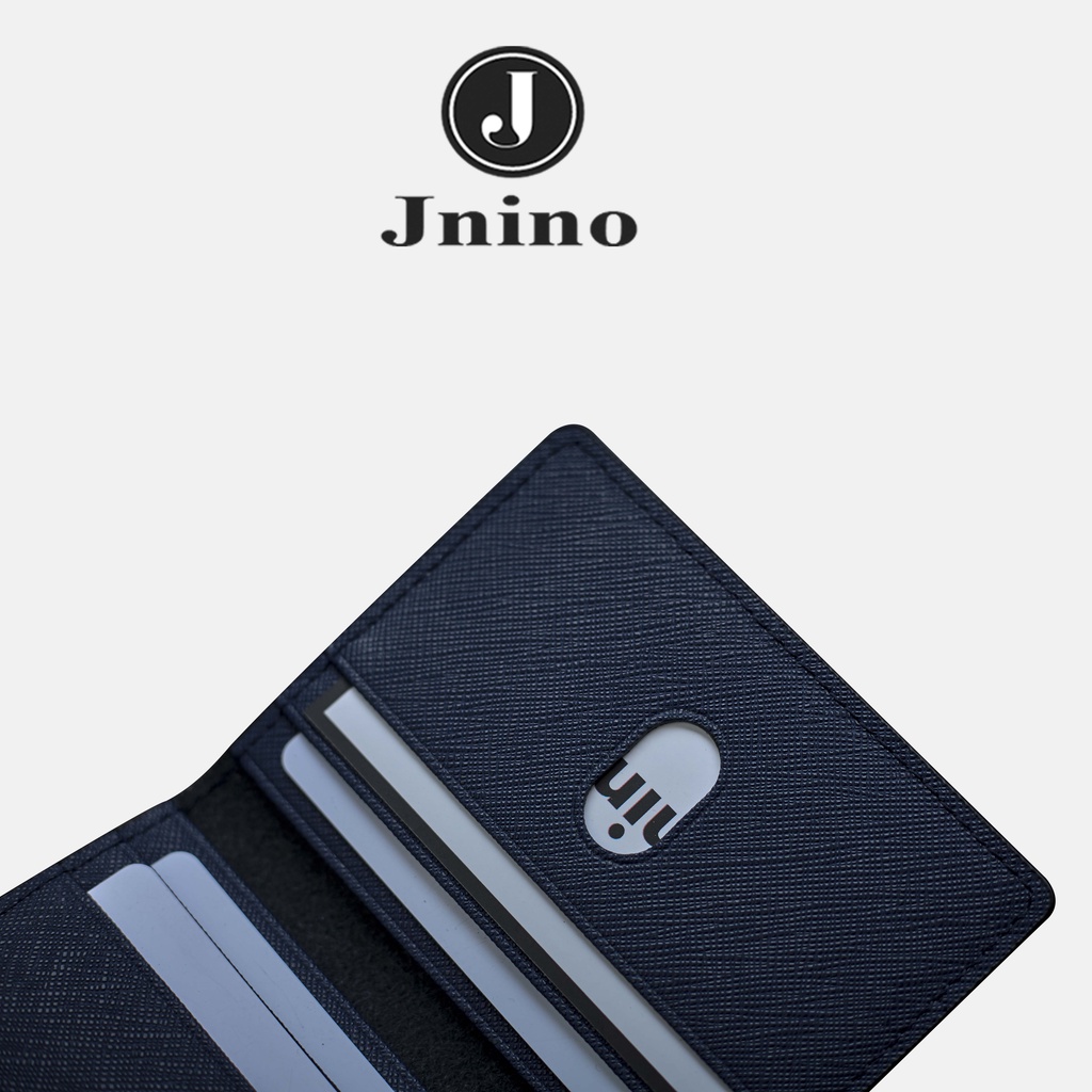 ví đựng thẻ card [da thật] ,thẻ hàng mini da saffiano mini Lucat nam nữ Jnino (khắc tên theo yêu cầu)