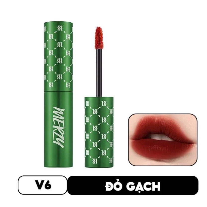 Son Kem Merzy The First Velvet Tint V6 Xanh Lá Green Edition