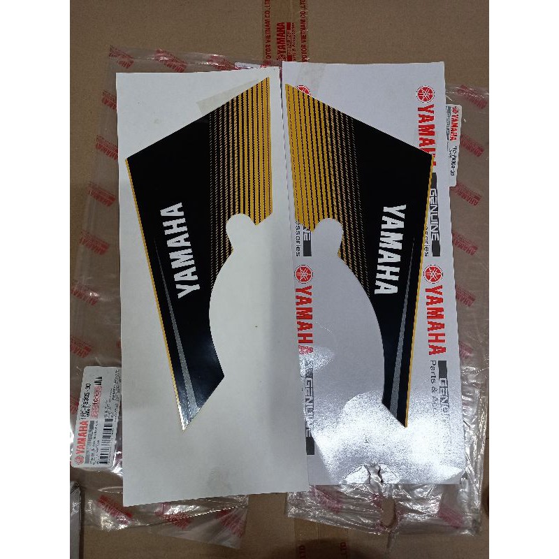 2 Tem trái phải xe vàng 0251 SIRIUS FI chính hãng yamaha 1FCF83G43000 1FCF83G53000