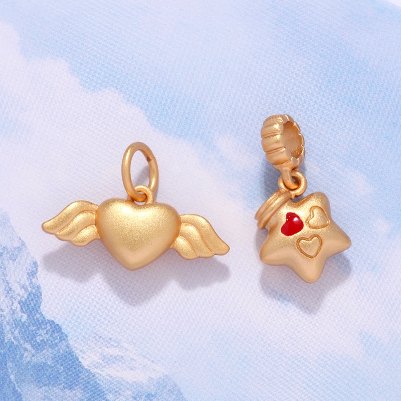 Mặt Dây Chuyền Hình Lá Trái Tim Nhỏ Màu Sắc Mạnh Mẽ Phong Cách Việt Nam Cổ Điển Thủ Công