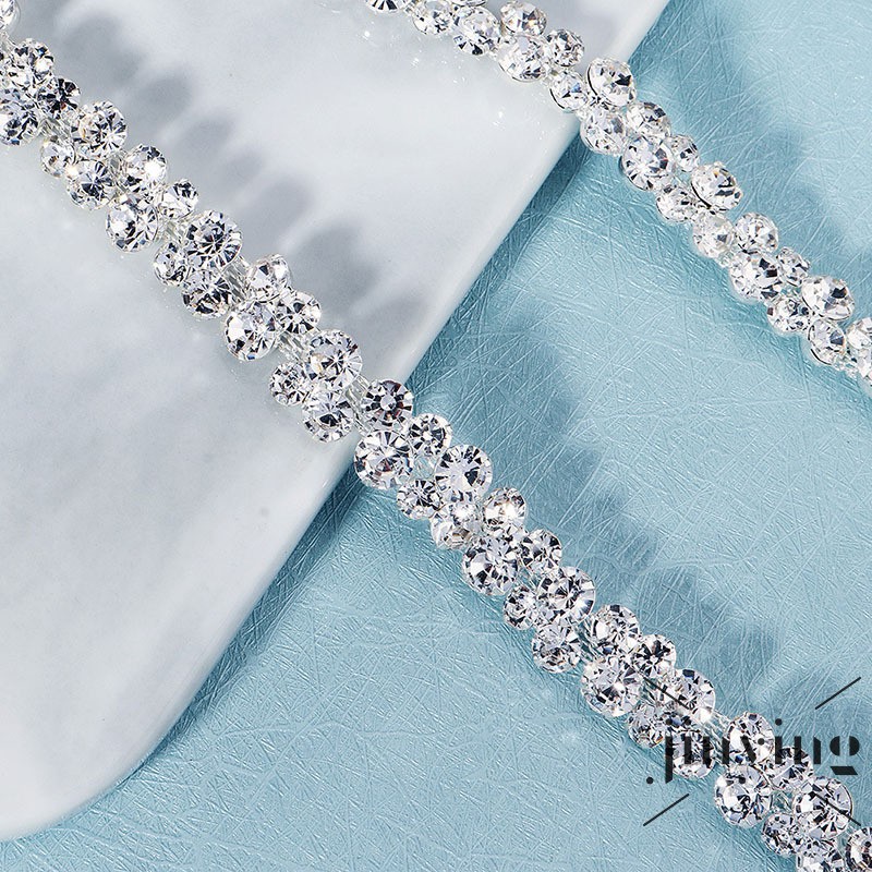GETNOIVAS Thắt lưng đính đá nhân tạo phong cách sang trọng cho cô dâu