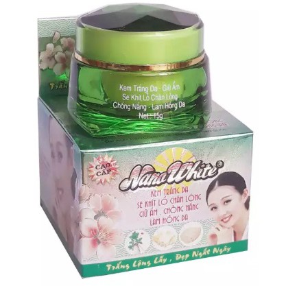 Kem Trắng Da, Se Khít Lỗ Chân Lông, Giữ Ẩm, Chống Nắng, Làm Hồng Da NanoWhite - 15gr