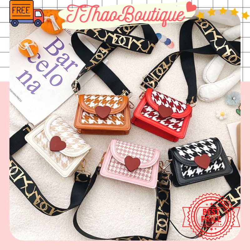 Túi Bé Gái, Túi Mini Khoá Tim Thời Trang Trẻ Trung Sành Điệu