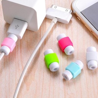 Set 10 vỏ bảo vệ dây cáp hoạt hình vui nhộn cho Apple iPhone