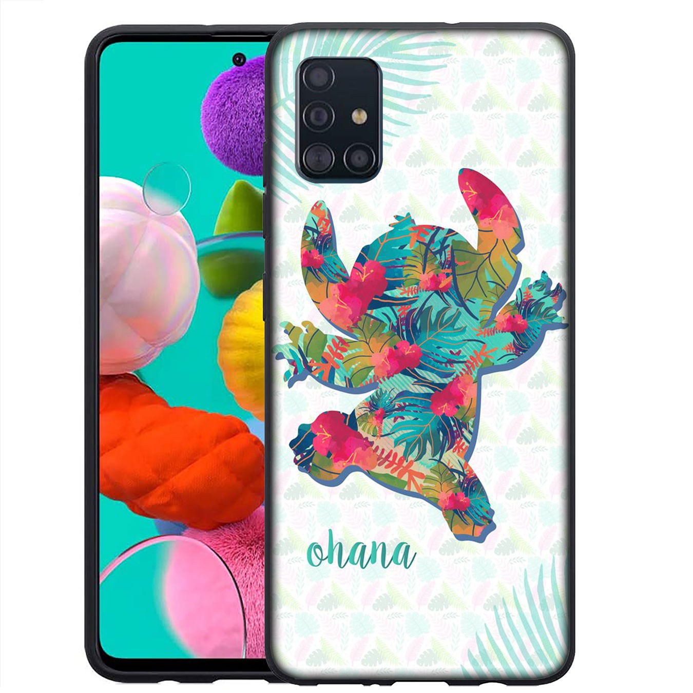 Samsung Galaxy A9 A8 A7 A6 Plus J8 2018 + A21S A70 M20 A6+ A8+ 6Plus Casing Soft Silicone Cartoon Stich Phone Case