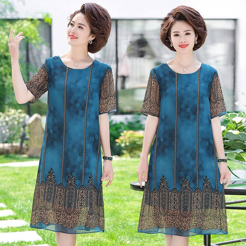 ( HÀNG SẴN) Đầm Voan Hoa Mềm Mát Cho Mẹ VH66 - Hàng Quảng Châu Cao Cấp