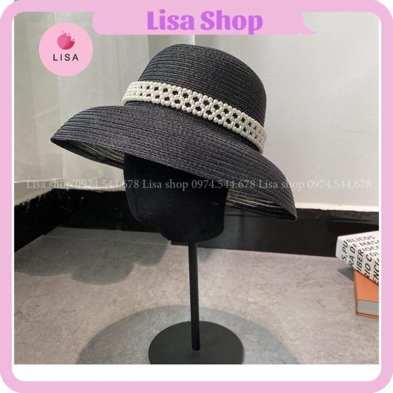 [FREESHIP- HÀNG CAO CẤP] Mũ cói, nón cói đi biển thời trang cao cấp, dáng chuông đèn lồng thả dáng cực đẹp Lisa, mẫu M4