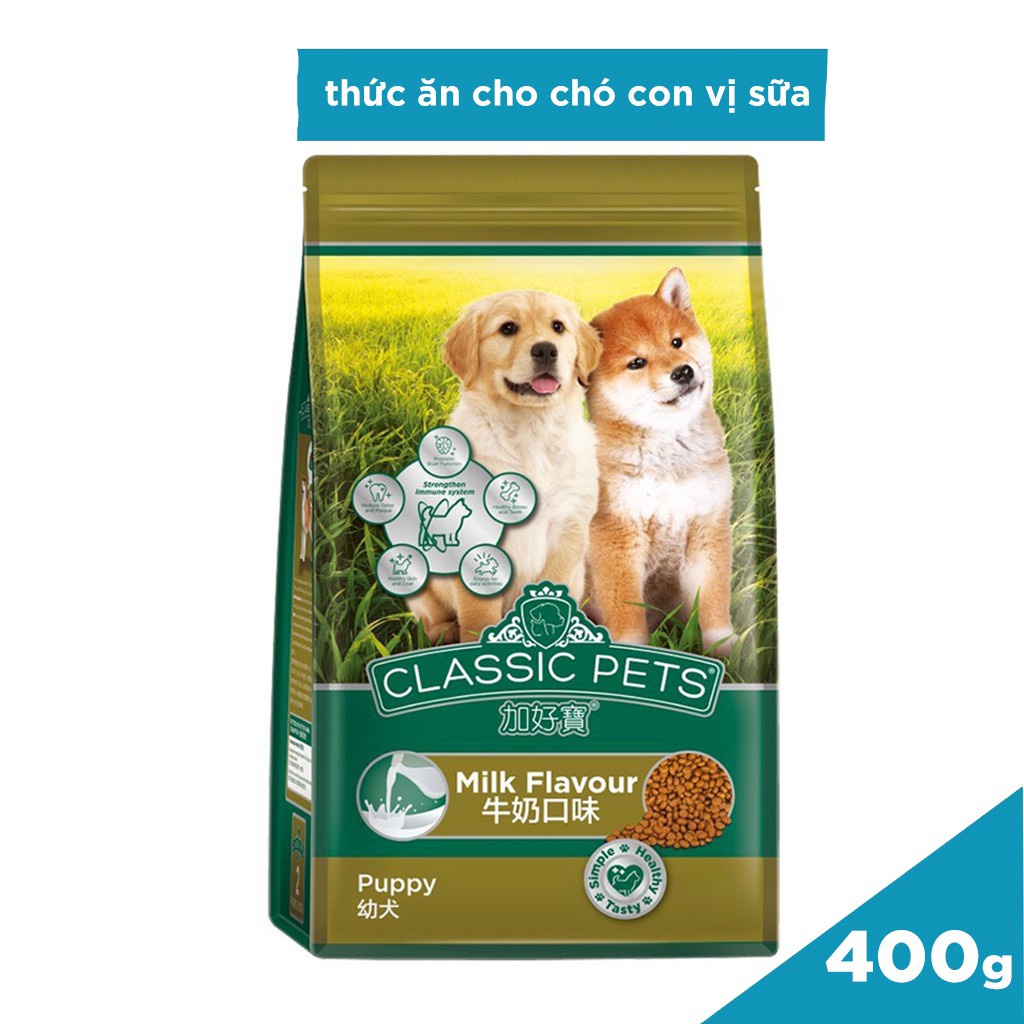 Classic Pets Puppy 400g Vị sữa hạt cho chó con