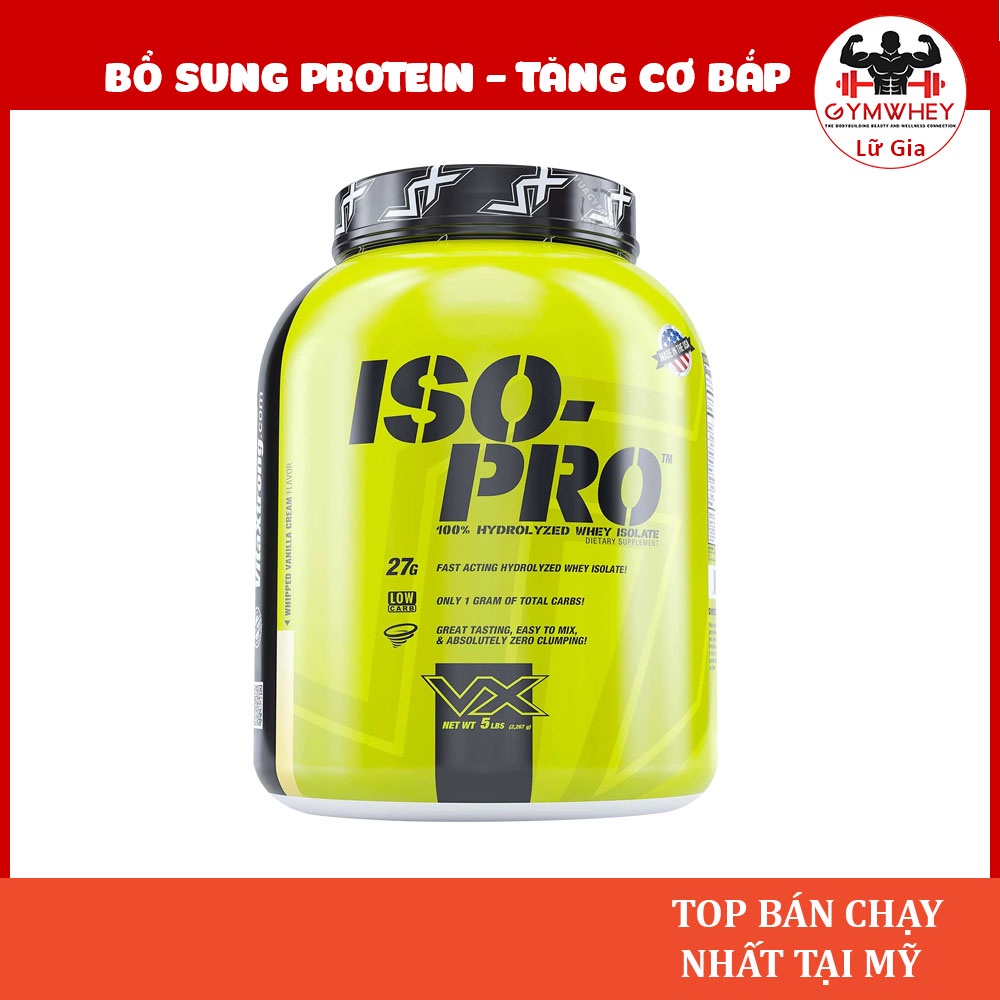 Sữa Tăng Cơ 100% Whey Isolate Hydrolyzed Vitaxtrong Iso Pro 5lbs