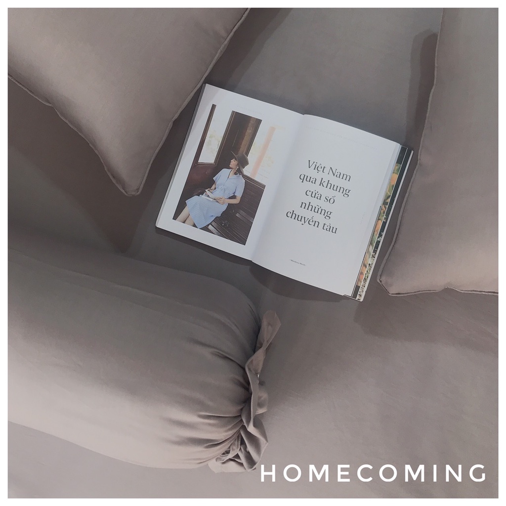 Ga giường cotton Hàn 100% màu trơn được bo chun đệm kích thước 1m6x2m/1m8x2m/2mx2m2 thương hiệu Homecoming VN
