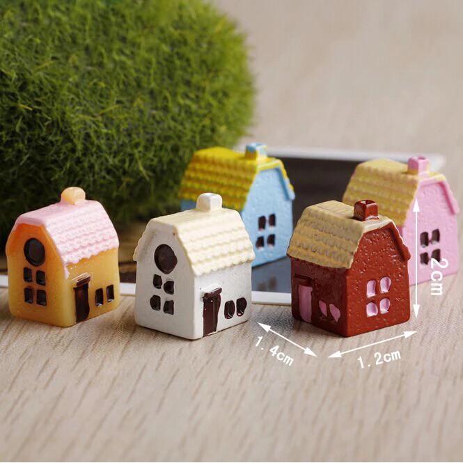 Tiểu cảnh Nhà Có Ngói trang trí sen đá, xương rồng, terrarium, charm slime, cây cảnh mini, cây để bàn, đồ trang trí