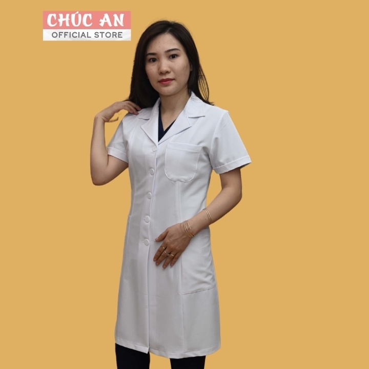 Áo blouse nữ cộc tay Chúc An , áo blu cao cấp vải kaki Hàn Quốc co giãn 4 chiều