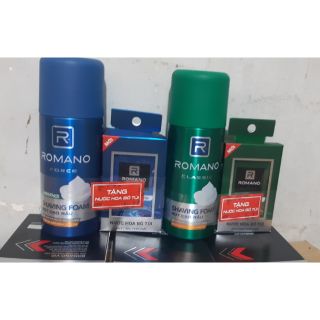 Bọt cạo râu Romano 175ml tặng nước hoa bỏ túi 18ml