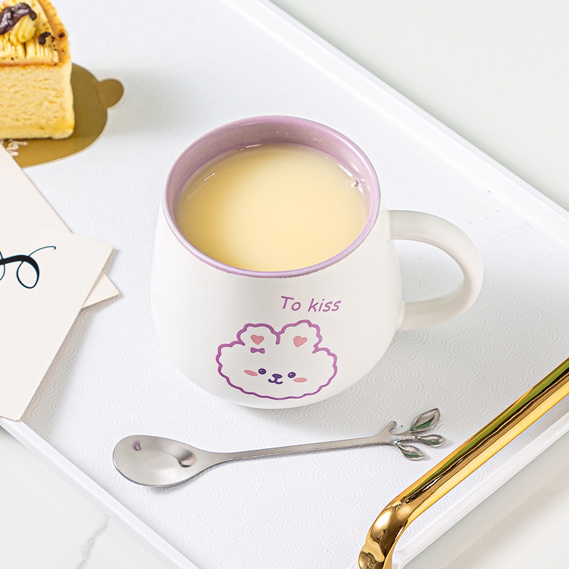 Cốc Uống Nước Hình Động Vật Dễ Thương Kèm Muỗng