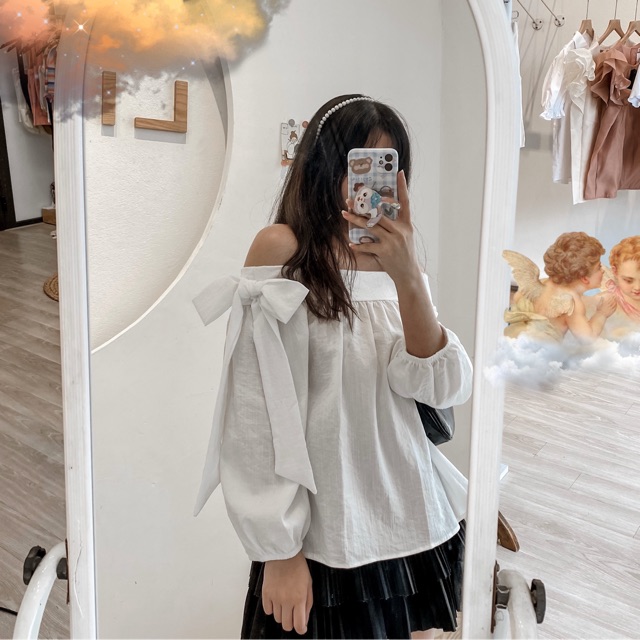 Áo nơ vai ( có sẵn )