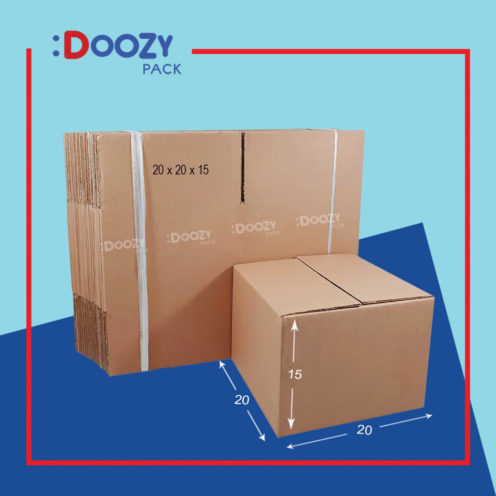 Bộ 20 Hộp thùng giấy carton đóng gói  20x20x15 cm - 03