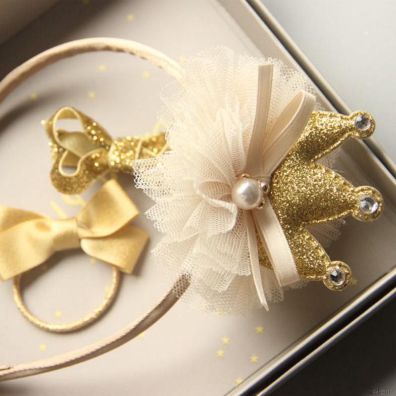 Bộ băng đô dây buộc tóc kẹp tóc xinh xắn cho bé gái