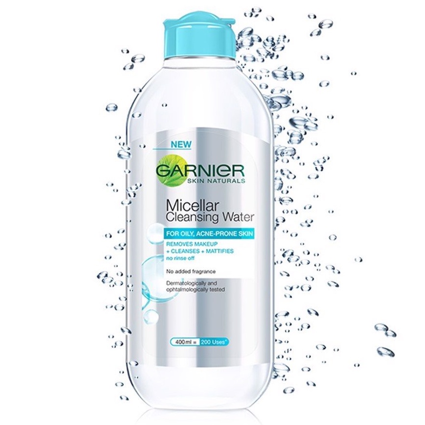 Nước tẩy trang Garnier Micellar Cleasing Water - For oily acne prone Skin dành cho da dầu mụn -  400ml
