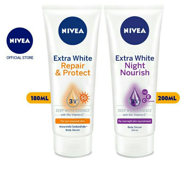 Bộ đôi Serum dưỡng thể trắng da Nivea Ngày và Đêm