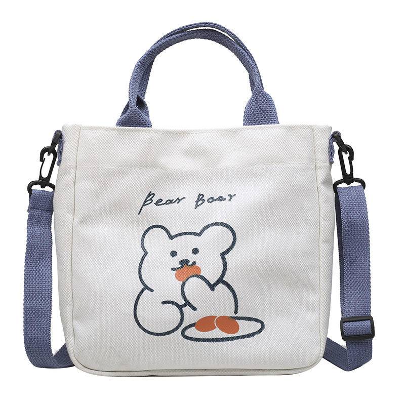 Túi Xách Đeo Vai Vải Canvas Mềm Mại Phong Cách Nhật Bản 001#