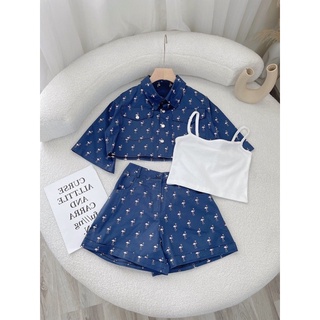 (SHOP nàng béo BIGSIZE 50kg đến 90kg )set áo sơ mi ctoptop kèm quần ngắn