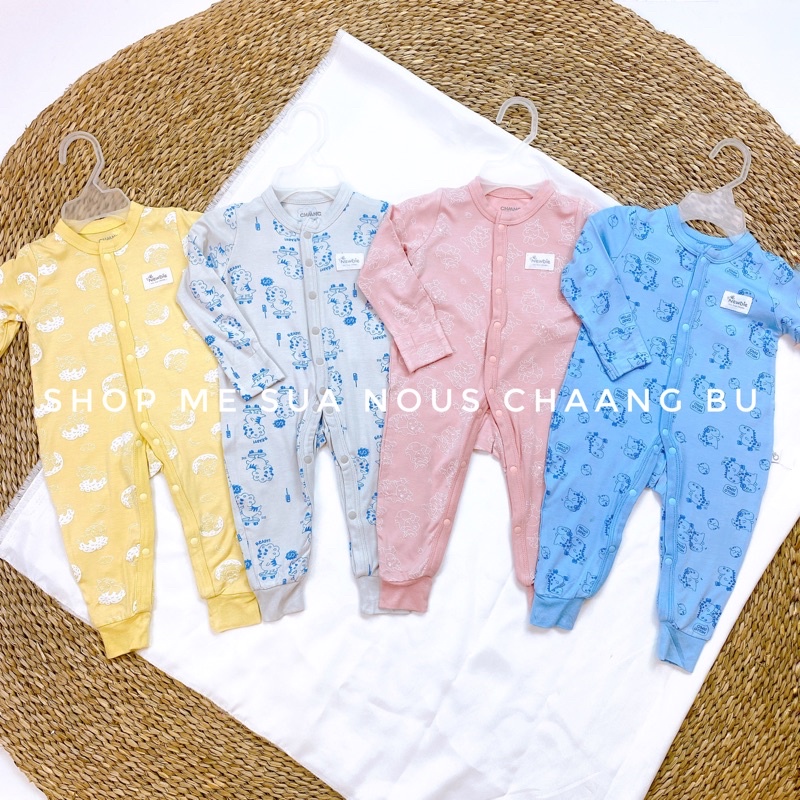 CHAANG Bộ body dài tay cho bé chất liệu cotton và sợi tre