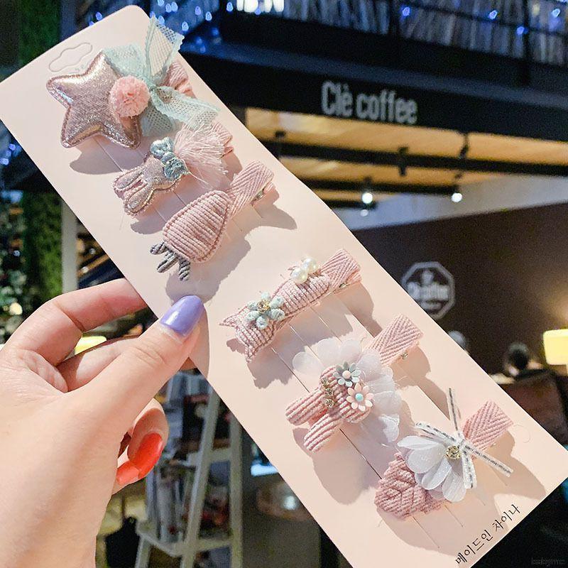 (Hàng Mới Về) Set 6 Kẹp Tóc Hình Động Vật Dễ Thương Cho Bé Gái