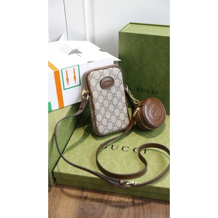 Túi đeo chéo nam&amp;nữ mini sz10x18cm kèm 1 ví nhỏ cực xinh fullbox nan châm