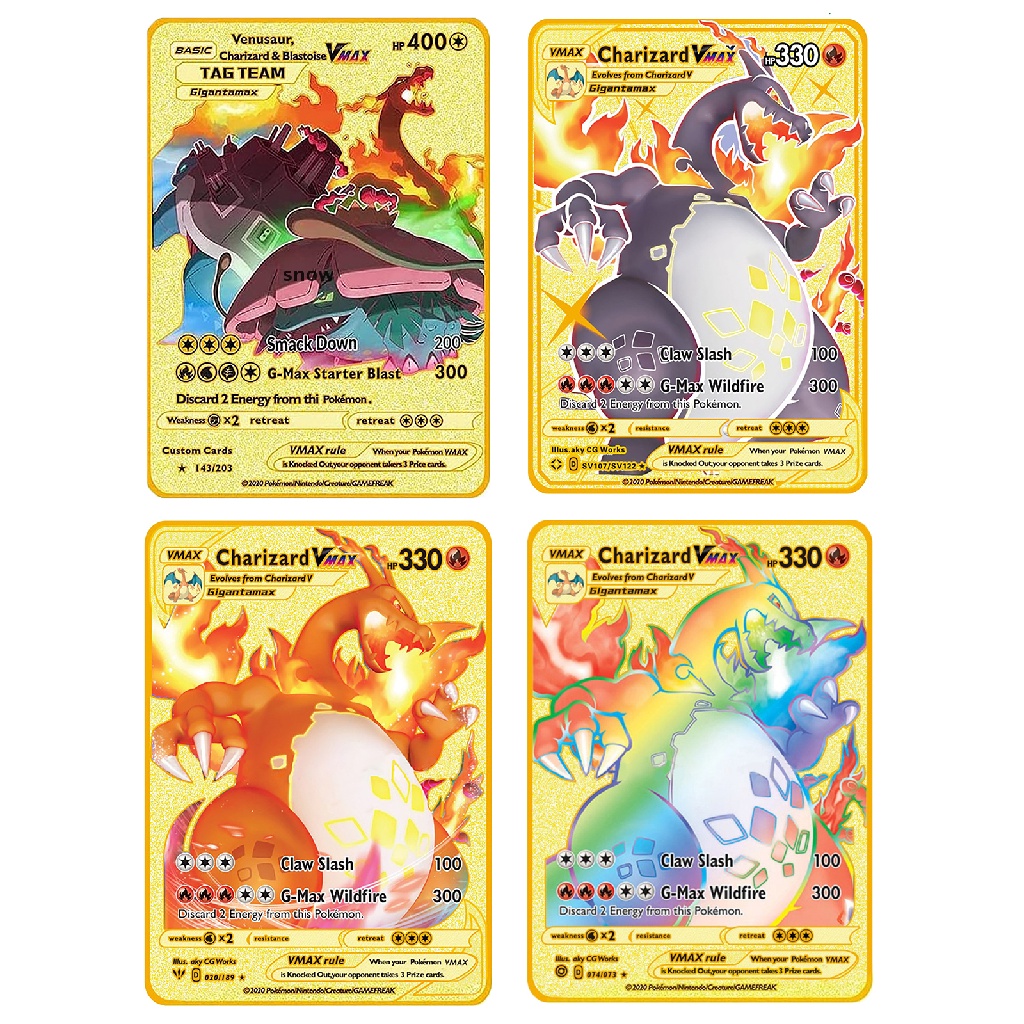 Thẻ bài Pokemon mạ vàng siêu mỏng
