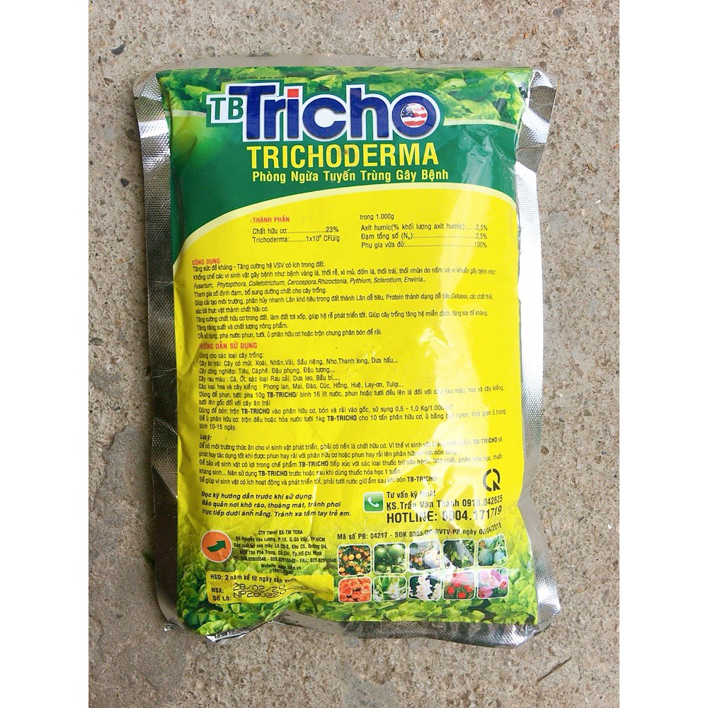 Chế phẩm Trichoderma Toba phòng ngừa tuyến trùng gây bệnh 0,5kg