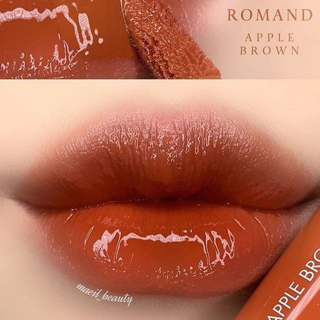 (AUTH, TEM HIDDEN TAG) SON ROMAND JUICY LASTING TINT Màu #08 Apple Brown Cam Đất