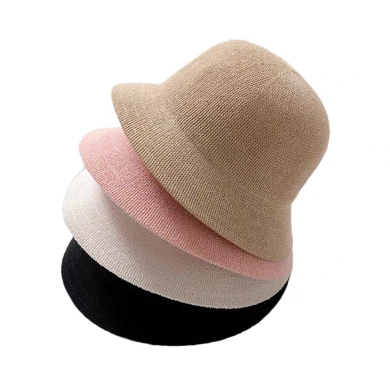 Mũ Cói Len Chữ M Rộng Vành Nón Len Vintage  Jussy Fashion Kiểu Dáng Mũ Cói Đi Biển Nhiều Màu