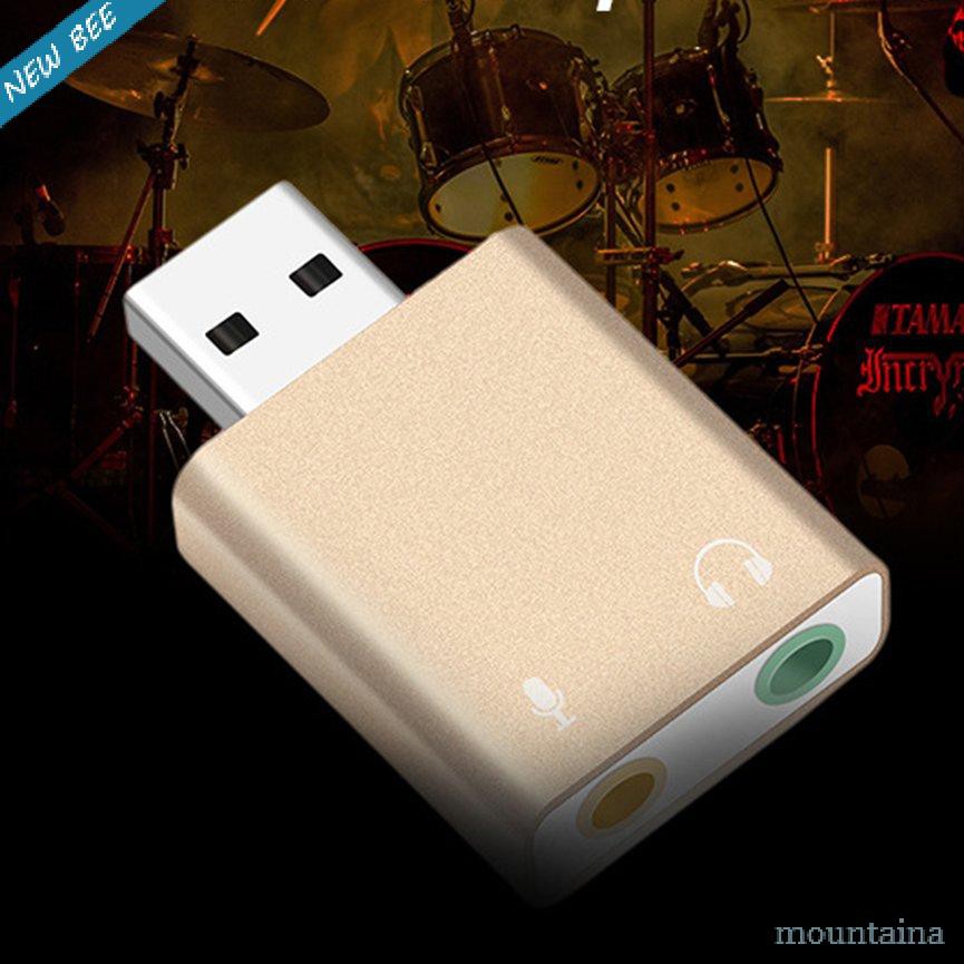 Đầu chuyển đổi card âm thanh usb sang tai nghe / micro tiện dụng