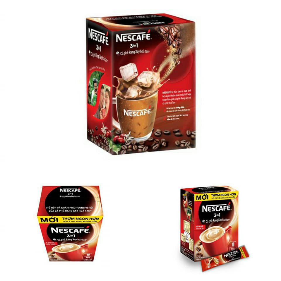 Hộp 20 gói x 17g NESCAFE 3in1 Rang xay Đậm Vị Cà Phê