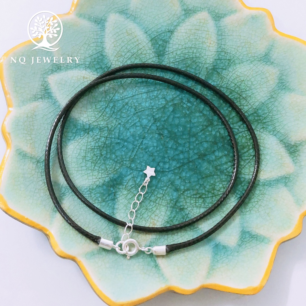 Dây da đen khoá bạc - NQ Jewelry