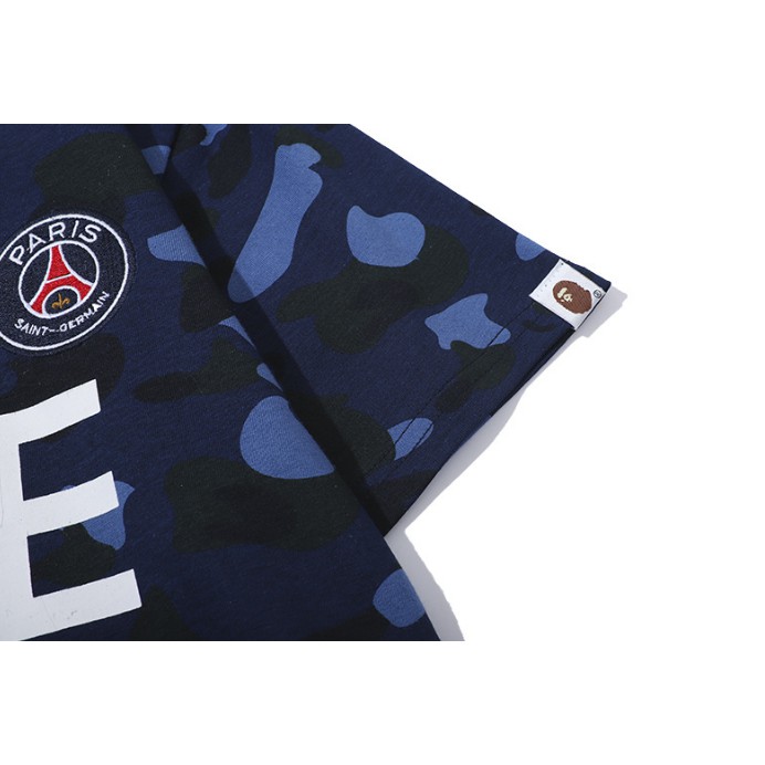 Mới Áo Thun BAPE PSG Họa Tiết Rằn Ri Cho Nam Và Nữ