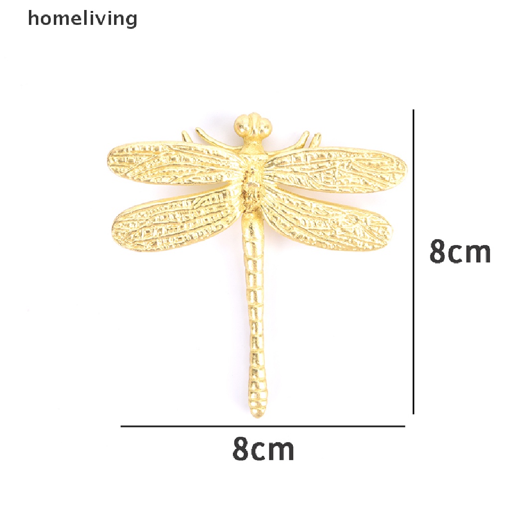 Tay Nắm Cửa Tủ Bằng Đồng Thau Hình Chuồn Chuồn Phong Cách Bắc Âu Đơn Giản
