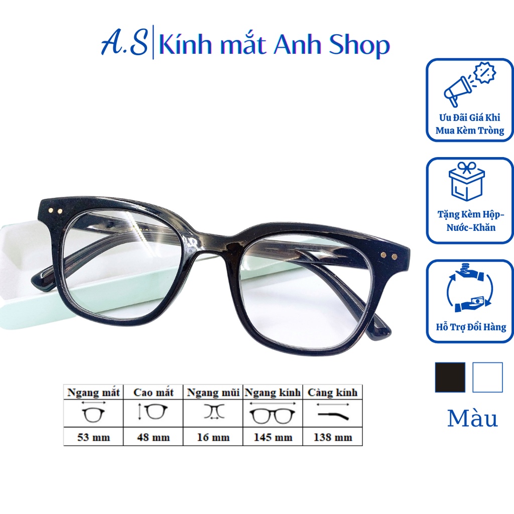 Gọng kính vuông nam nữ kiểu dáng to thời trang 3331A