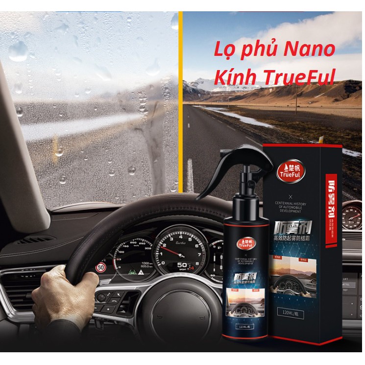Lọ phủ Nano gương kính ' xe hơi - ô tô ' xe máy ' mũ bảo hiểm ' Công nghệ Nhật Bản TrueFul 120 mL