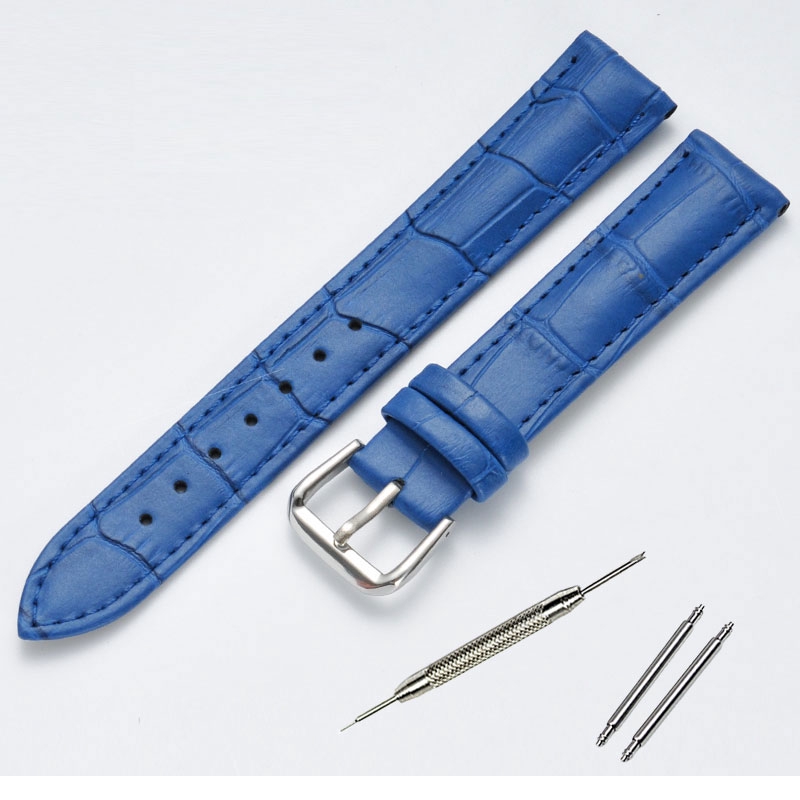 Dây Đồng Hồ Chất Liệu Da Thật Kích Thước 14 15 16 17 18 19 20 21 22 mm Sang Trọng Cho Nam Nữ