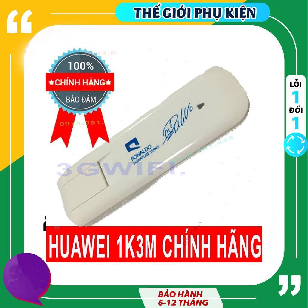 Dcom 3G 1K3M Huawei là loại usb 3g chất lượng cực cao, giá rẻ dùng được tất cả các sim với khả năng kết nối Internet cao | BigBuy360 - bigbuy360.vn