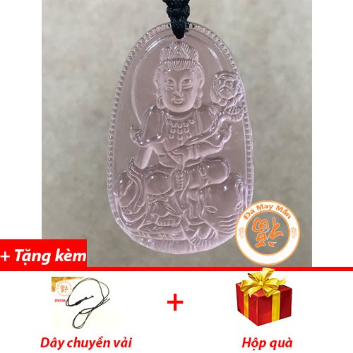 Mặt Dây Chuyền Phật Bản Mệnh Phổ Hiền Bồ Tát Lưu Ly Hồng
