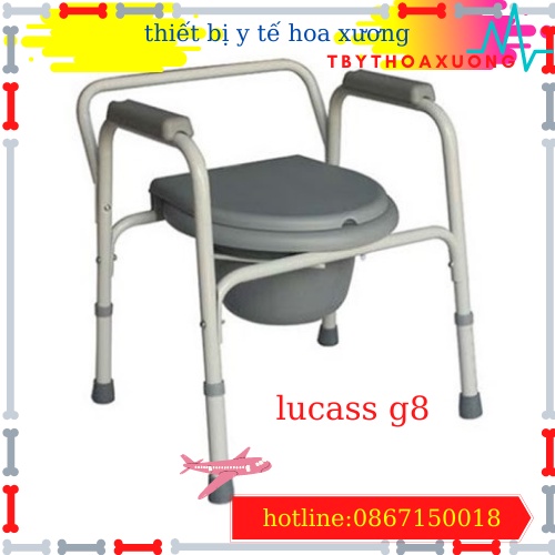 Ghế Bô Vệ Sinh Người Già, Bà Bầu Có Điều Chỉnh Cao Thấp Lucass G8-Hàng Chính Hãng