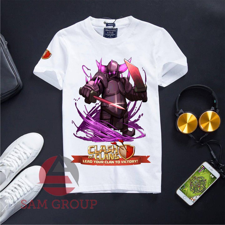 [Giảm giá sốc] Áo Clash of Clans màu trắng cotton cực đẹp - penka