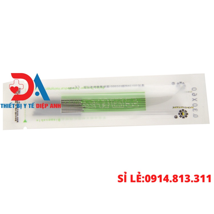 { HOP 500 KIM } Kim châm cứu Thái Hòa THÉP Y TẾ HÀN QUỐC- Kim châm cứu túi vô trùng