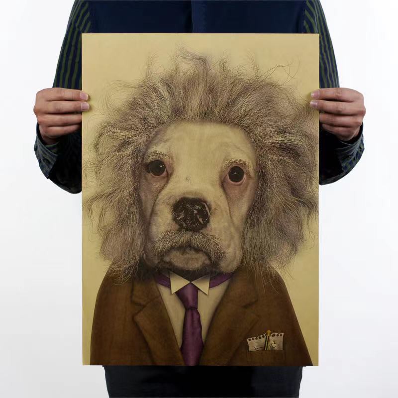 Áp Phích Dán Tường Trang Trí Nội Thất Hình Albert Kích Thước 51X35Cm