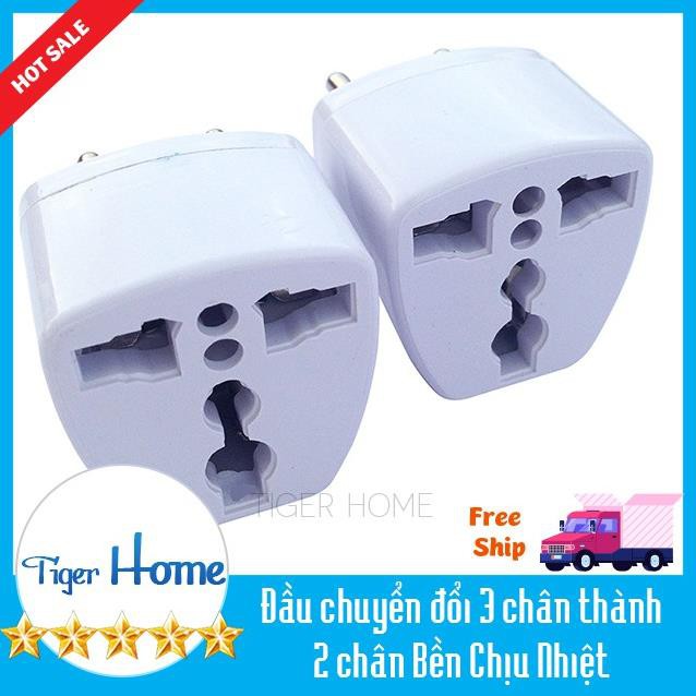 Ổ chuyển đổi phích cắm từ 3 chân sang 2 chân Tiêu chuẩn châu âu an toàn chịu nhiệt độ cao