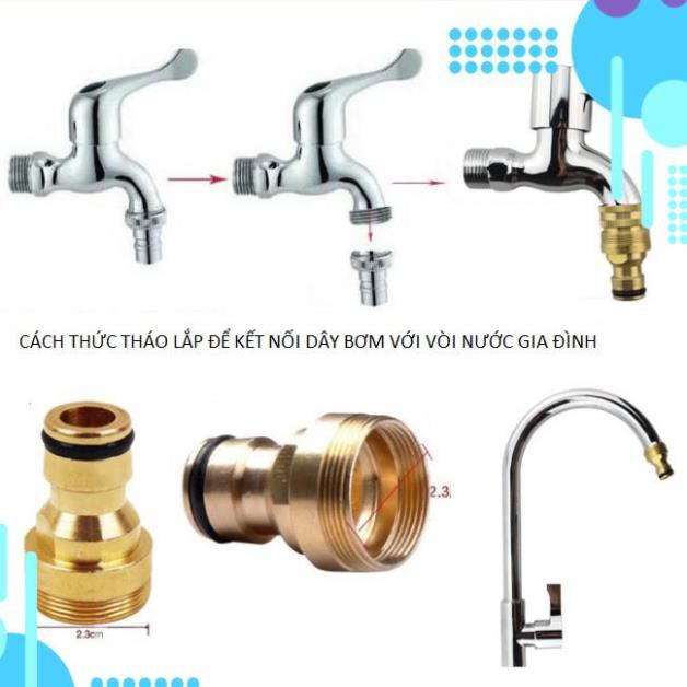 Bộ dây vòi xịt ❤️bơm nước phun sương❤️ ✔, tăng áp 3 lần, loại 15m 206701-3 đầu đồng, cút,+ 🎁 mở chai