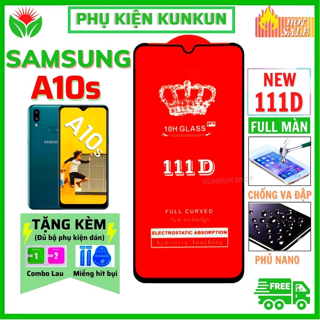 Kính Cường Lực SamSung A10S - Dán Full màn hình 111D - Độ trong suốt cực cao - Chống bám vân tay tốt cho điện thoại